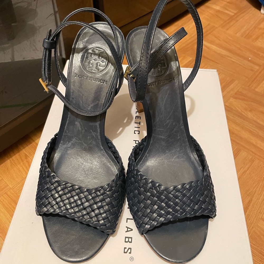 Tory Burch Blue Heels